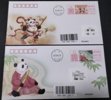 China Covers,Hanfu Panda (Beijing) Colorful Postage Machine Stamp First Day Actual Delivery Commemorative Cover - Buste