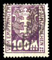 1922, Danzig, P 24, Gest. - Portomarken