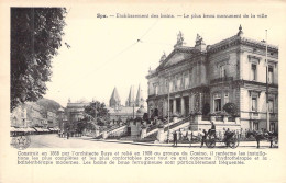 BELGIQUE - SPA - Etablissement Des Bains Le Plus Beau Monument De La Ville - Carte Postale Ancienne - Spa