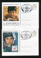 "BUNDESREPUBLIK DEUTSCHLAND" 1996, 2 Privat-Sonderpostkarten "UNICEF", SSt. "Bruchsal" (11568) - Privé Postkaarten - Gebruikt