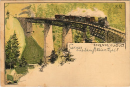 CPA AK Gruss Aus HÖLLENTHAL Locomotive LITHO GERMANY (25763) - Höllental