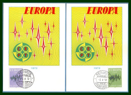 Carte Maximum Europa 1972 Island Islande Iceland Yv. N° 414 415 (voir !) - 1972