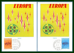 Carte Maximum Europa 1972 San Marino Saint Marin Yv. N° 808 809 (voir !) - 1972