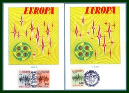 Carte Maximum Europa 1972 Portugal Yv. N° 1150 1151 1152 (cote XX) (voir !) - 1972