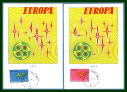Carte Maximum Europa 1972 Jugoslavija Yougoslavie Yv. N° 1343 1344 (voir !) - 1972