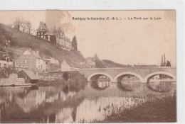 MONTIGNY-LE-GANNELON . LE PONT SUR LE LOIR .  TIMBRE ARRACHE SUR RECTO . ECRITE LE 6 SEPT 1932 - Montigny-le-Gannelon