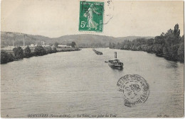 78  Bonnieres  -  La Seine,  Vue Prise Du Pont - Peniche - Bonnieres Sur Seine