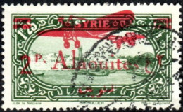 Alaouites Obl. N° PA 17 - Site Ou Monument - Port De Lattaquié Surchargé Avion Et 2pi Sur 1.25 - Used Stamps