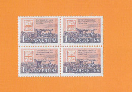 ARGENTINIEN  1958  MNH (**)  Mi.-Nr. 685 (Viererblock) = 100 Jahre Briefmarken = - Neufs