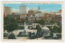 Florida - Jacksonville  -  Skyline And Hemming Park From St James - Jacksonville