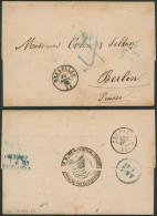 LSC Non Affranchie (Bruxelles 1868) > Berlin (Prusse) + Ambulant "Prusse / Est 3". Administration Des Messageries - Rural Post