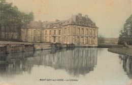 28 Montigny Sur Avre Le Chateau CPA Carte Colorisée Toilée - Montigny-sur-Avre