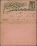 Congo Belge - EP Au Type N°33TT Partie Réponse (SBEP) Expédié De Elisabethville (1911) > Bruxelles / Griffe Carte Postal - Ganzsachen