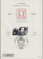 Bund Sonder-Ersttagsblatt 1986 Mit Mi-Nr.1281 100. Todestag König Ludwig II Limitierung 15.000 Exemplare ( E 185) - 1981-1990