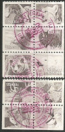 USA 1981 American Wildlife SC # 1880/89  Complete 10v Set In Booklet Pane BISECTED - VFU 1981 - 1981-...