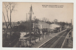 M034 - MONTIGNY LES CORMEILLES - Montigny-Beauchamps - La Gare - Arrivée Du Train De Paris - Montigny Les Cormeilles