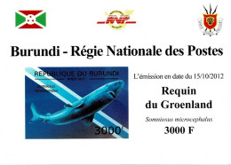 BURUNDI 2012 Mi 2638B GREENLAND SHARK MINT IMPERFORATED MINIATURE SHEET ** - Blocks & Sheetlets