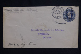 ETATS UNIS - Entier Postal De Boston Pour La Belgique Par Le S/S Aquitania - L 143370 - 1901-20