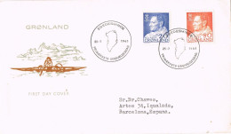 49961. Carta EGEDESMINDE (Gronland) Groenlandia 1963 To Barcelona, Spain - Briefe U. Dokumente