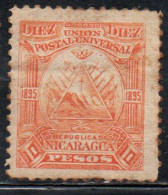 NICARAGUA 1895 COAT OF ARMS 10p MH - Nicaragua