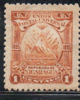 NICARAGUA 1895 COAT OF ARMS 1c MH - Nicaragua