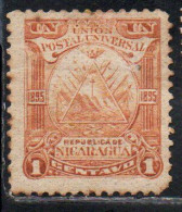 NICARAGUA 1895 COAT OF ARMS 1c MH - Nicaragua