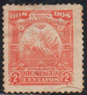 NICARAGUA 1895 COAT OF ARMS 2c MH - Nicaragua