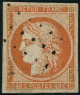 Obl. N°5 40c Orange - TB - 1849-1850 Cérès