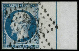 Obl. N°10b 25c Bleu, BDF Avec Filet D'encadrement - TB - 1852 Louis-Napoleon