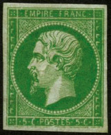 ** N°12 5c Vert, Fraicheur Postale - TB - 1853-1860 Napoléon III