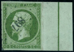 Obl. N°12d 5c Vert, BDF Avec Filet D'encadrement, Signé Calves Et Roumet - TB - 1853-1860 Napoléon III
