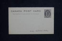 CANADA - Entier Postal Type Victoria Avec Réponse Non Circulé  - L 143383 - 1860-1899 Reinado De Victoria