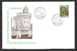 LUXEMBOURG. Enveloppe Commémorative De 1991. Exposition Philatélique à Perpignan. - Esposizioni Filateliche