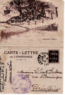 FRANCE / CARTE LETTRE DE L'ESPERANCE ECRITE 1917 - Cartoline-lettere