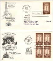 USA - 1959 - 2 FDS'c Petroleum Industry - Oil Well F056 - Altri & Non Classificati