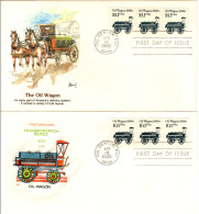 USA - 1985 - 2 FDC's  Petroleum Industry - Oil Wagon F058 - Altri & Non Classificati