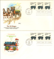 USA - 1985 - 2 FDC's  Petroleum Industry - Oil Wagon F058 - Andere & Zonder Classificatie
