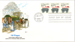 USA - 1988 - FDC  Petroleum Industry - Oil Wagon F059 - Sonstige & Ohne Zuordnung