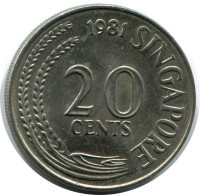 20 CENTS 1981 SINGAPUR SINGAPORE Moneda #AR881.E - Singapour