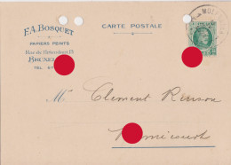 Molenbeek Bruxelles Rue De L'Intendant F.A. BOSQUET  Papiers Peints 1929  Carte Correspondance - Petits Métiers