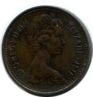 NEW PENNY 1974 UK GBAN BRETAÑA GREAT BRITAIN Moneda #AN523.E - 1 Penny & 1 New Penny