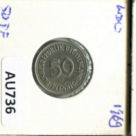 50 PFENNIG 1969 F BRD ALEMANIA Moneda GERMANY #AU736.E - 50 Pfennig