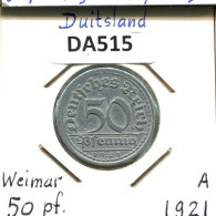 50 PFENNIG 1921 D ALEMANIA Moneda GERMANY #DA515.2.E - 50 Rentenpfennig & 50 Reichspfennig