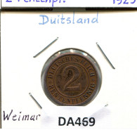 2 RENTENPFENNIG 1924 A ALEMANIA Moneda GERMANY #DA469.2.E - 2 Renten- & 2 Reichspfennig