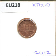 1 EURO CENT 2012 ITALIA ITALY Moneda #EU218.E - Italia