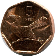 5 THEBE 1998 BOTSWANA Moneda UNC Toko Bird Wildlife #M10017.E - Botswana