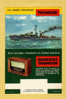 BUVARD&Blotter Paper: Les Grandes Realisations Thomson Ducrete Thomson Escorteur Surcouf Radio - Electricité & Gaz