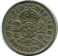 2 SHILLING 1951 UK GRANDE-BRETAGNE GREAT BRITAIN Pièce #AZ059.F - J. 1 Florin / 2 Schillings