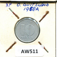 10 PFENNIG 1968 A ALLEMAGNE Pièce GERMANY #AW511.F - 10 Pfennig
