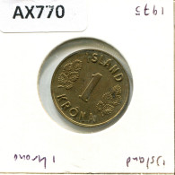 1 KRONA 1975 ICELAND Coin #AX770.U - Islande